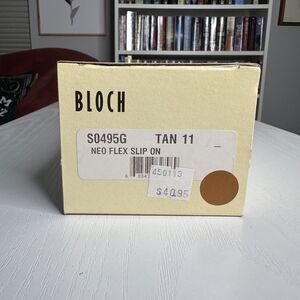 Bloch Neo Flex Slip On Jazz Shoes Tan Leather Size 11 Youth Dance Shoes New